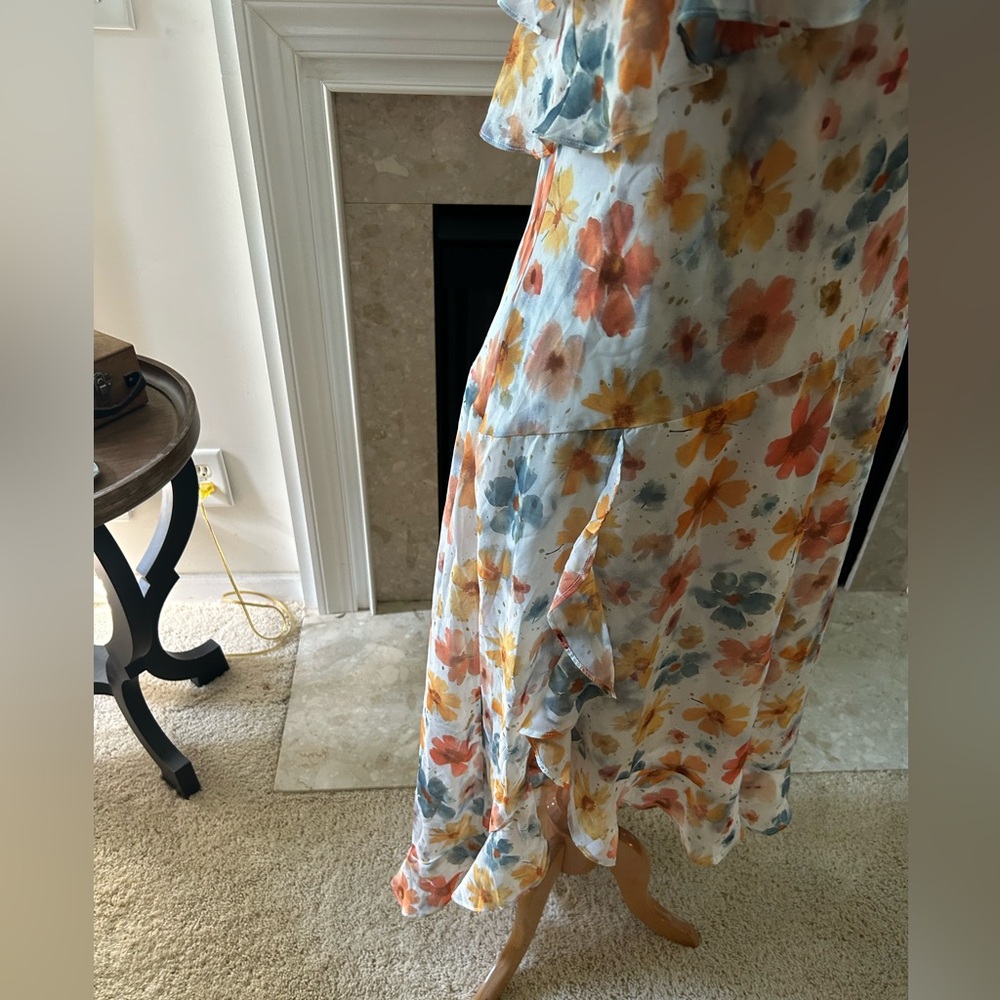 NWT Anthropologie Floral Ruffle Dress - Picture 7 of 12